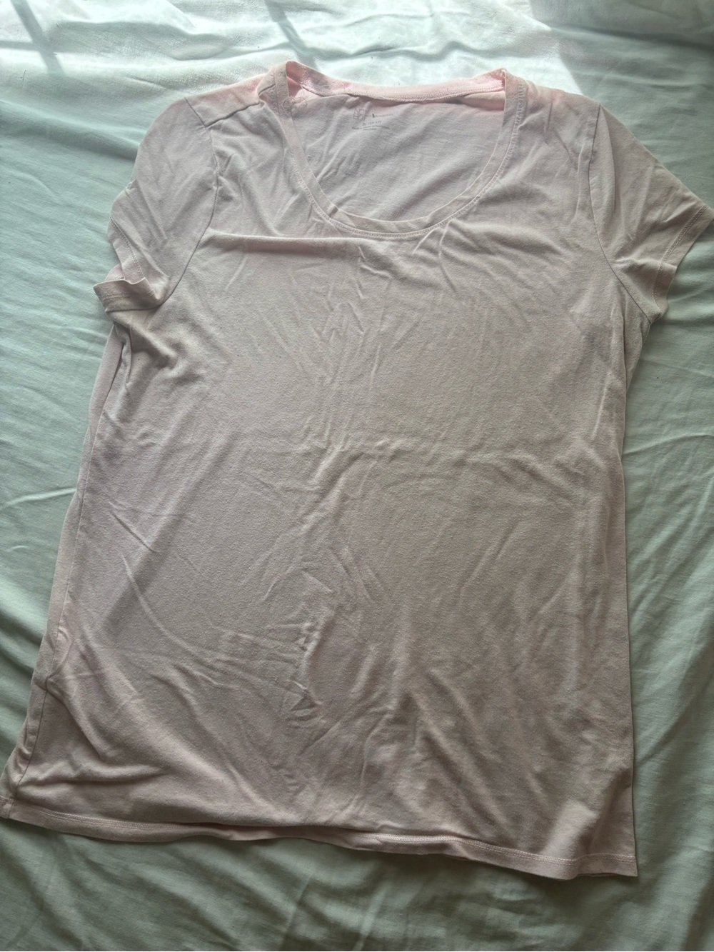 No Boundaries Pale Pink Scoop Neck Short Sleeve Tee